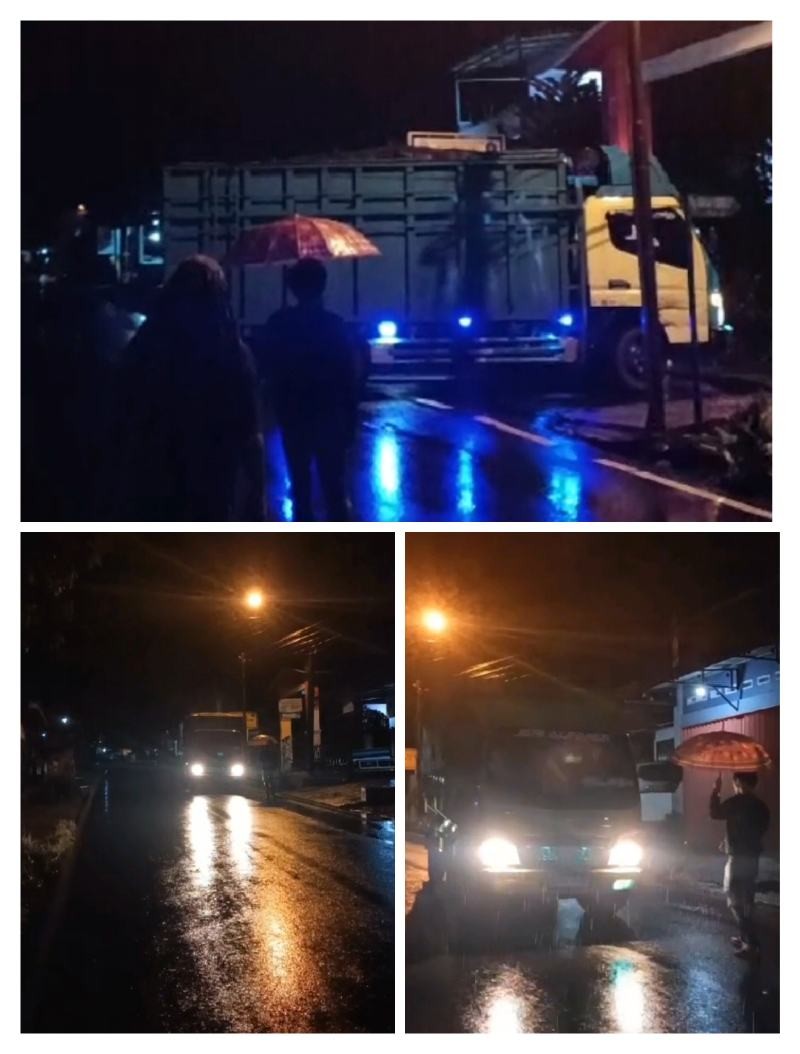 Terkesan di Biarkan, Konvoi Armada Truck Batu Bara Dihadang Warga Kelurahan Air Bang